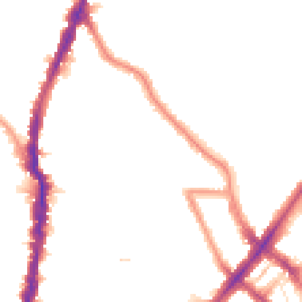 Night-time road noise heatmap for NW5 2QY