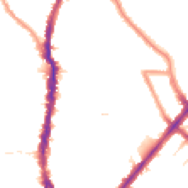 Night-time road noise heatmap for NW5 2UA
