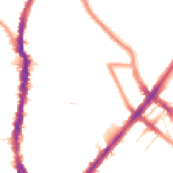 Night-time road noise heatmap for NW5 2UH
