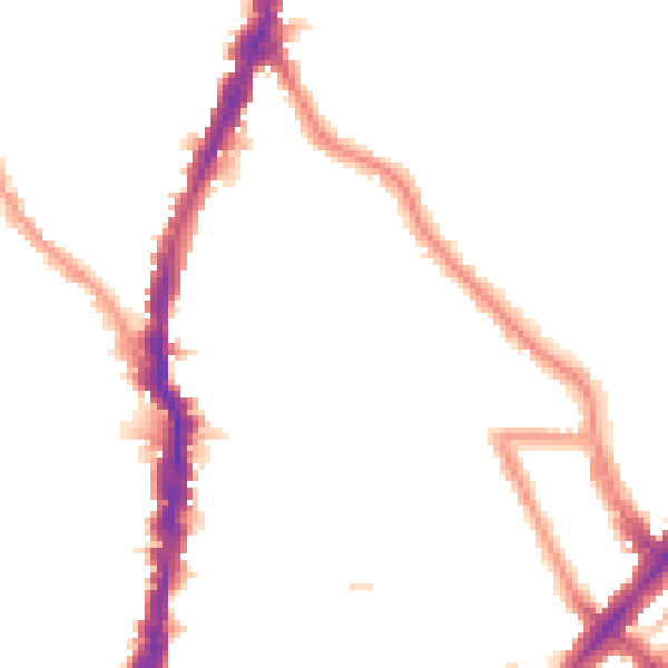 Night-time road noise heatmap for NW5 2XR
