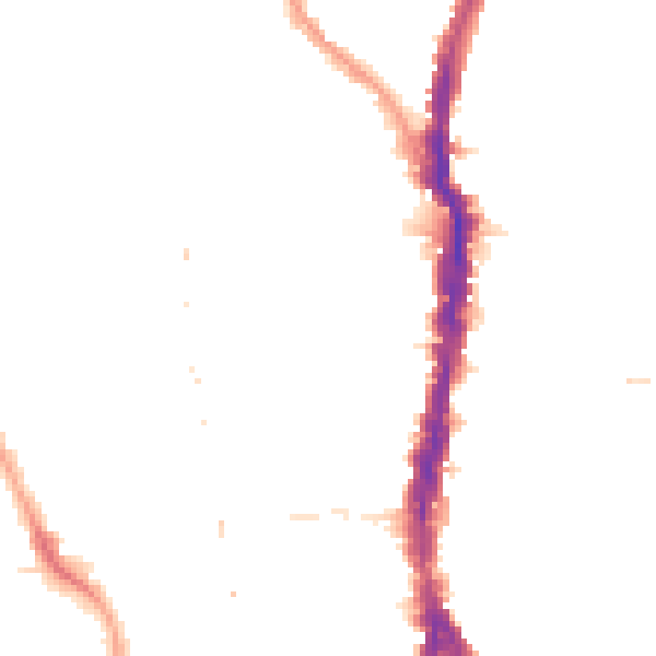 Night-time road noise heatmap for NW5 3AN