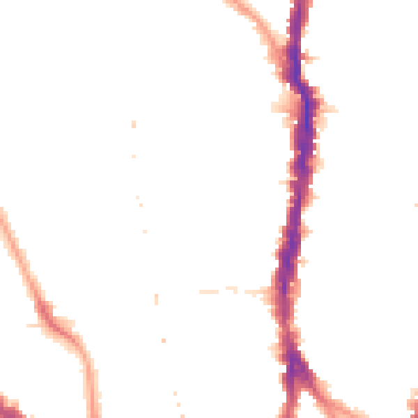 Night-time road noise heatmap for NW5 3BL
