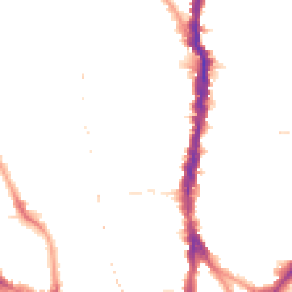 Night-time road noise heatmap for NW5 3BS