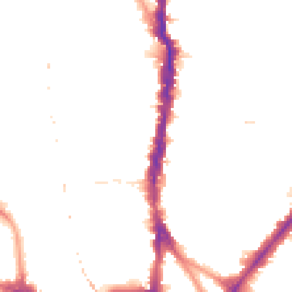 Night-time road noise heatmap for NW5 3DB