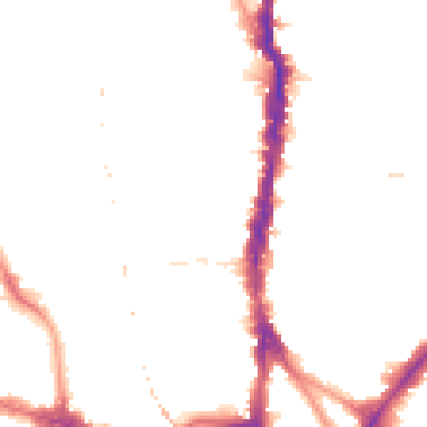 Night-time road noise heatmap for NW5 3DJ