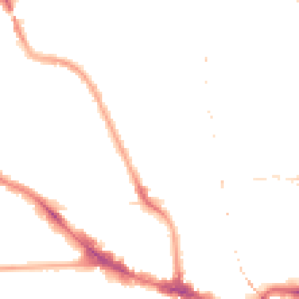 Night-time road noise heatmap for NW5 3HB