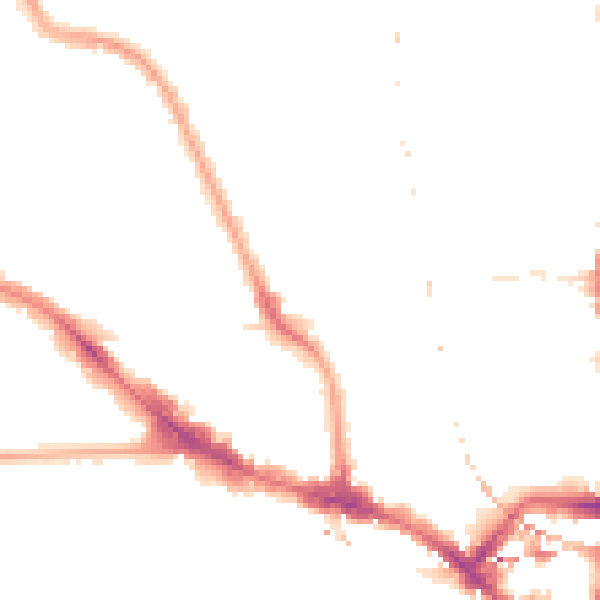 Night-time road noise heatmap for NW5 3HP