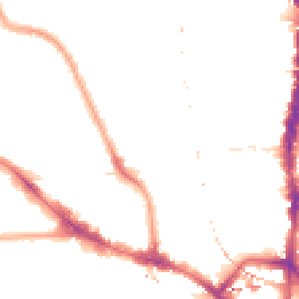 Night-time road noise heatmap for NW5 3PH