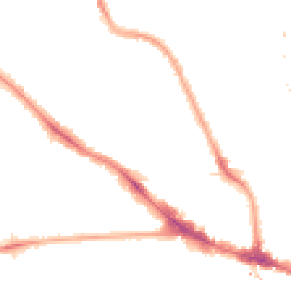 Night-time road noise heatmap for NW5 3QE
