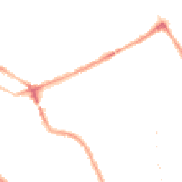 Night-time road noise heatmap for NW5 4AG