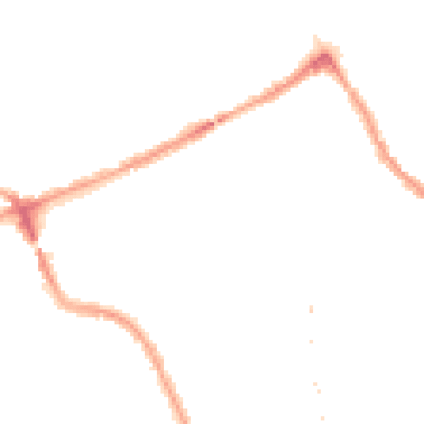 Night-time road noise heatmap for NW5 4AJ