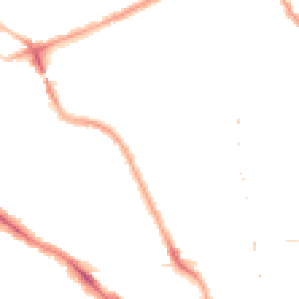 Night-time road noise heatmap for NW5 4ED