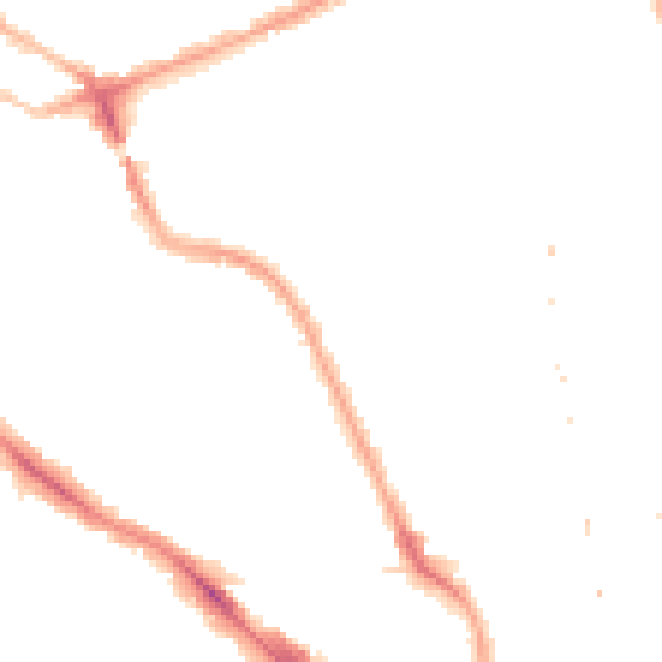 Night-time road noise heatmap for NW5 4EG