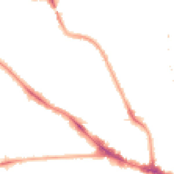 Night-time road noise heatmap for NW5 4ET