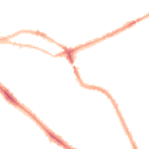 Night-time road noise heatmap for NW5 4JS