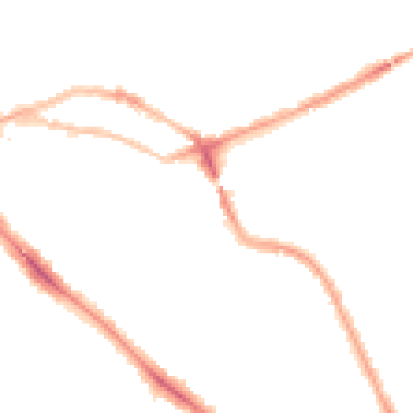 Night-time road noise heatmap for NW5 4JT