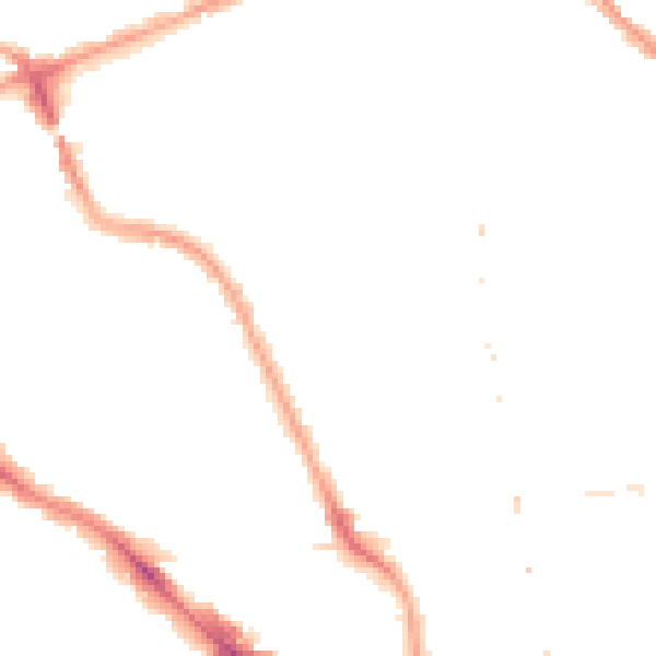 Night-time road noise heatmap for NW5 4NE