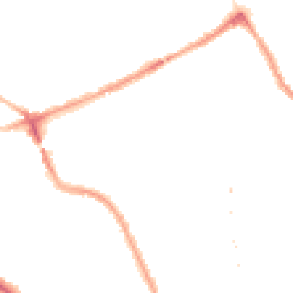 Night-time road noise heatmap for NW5 4NN