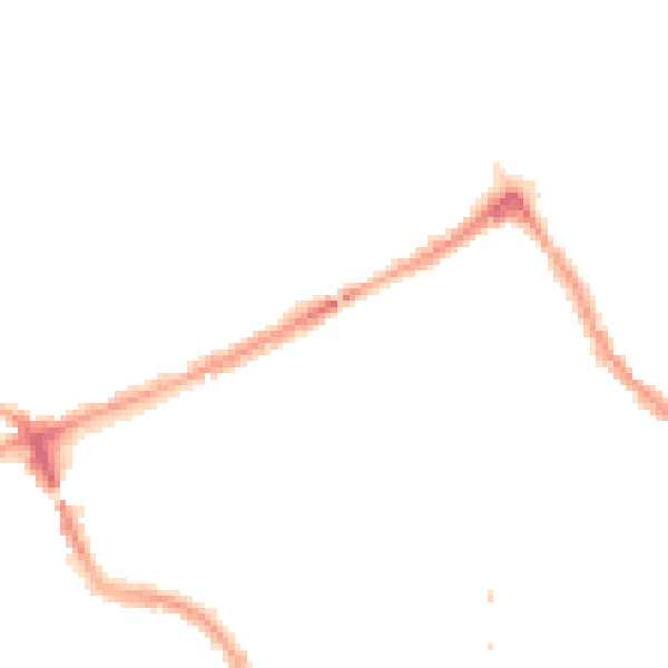 Night-time road noise heatmap for NW5 4QR