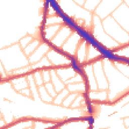 Daytime road noise heatmap for NW6 1AB