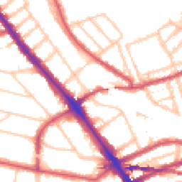 Daytime road noise heatmap for NW6 1AQ