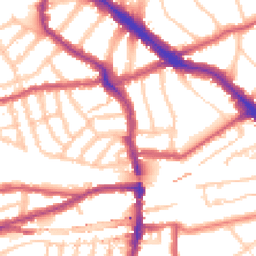 Daytime road noise heatmap for NW6 1AU