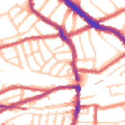 Daytime road noise heatmap for NW6 1AY