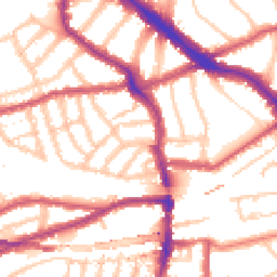 Daytime road noise heatmap for NW6 1BA