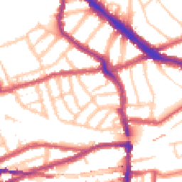 Daytime road noise heatmap for NW6 1BG