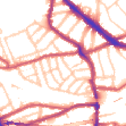 Daytime road noise heatmap for NW6 1BL