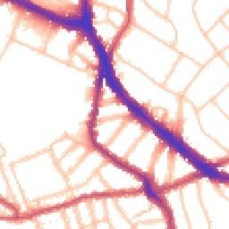 Daytime road noise heatmap for NW6 1DE