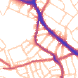 Daytime road noise heatmap for NW6 1DQ