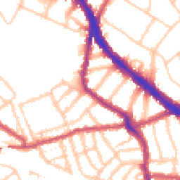 Daytime road noise heatmap for NW6 1DT