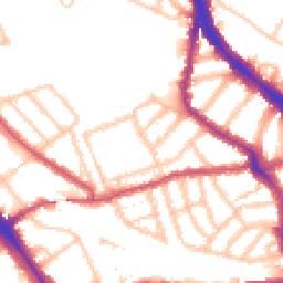 Daytime road noise heatmap for NW6 1DY