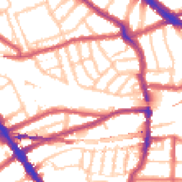 Daytime road noise heatmap for NW6 1PL