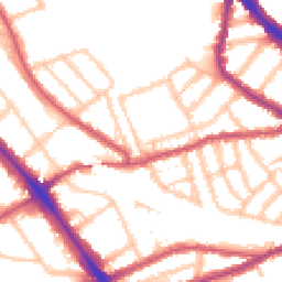 Daytime road noise heatmap for NW6 1QG