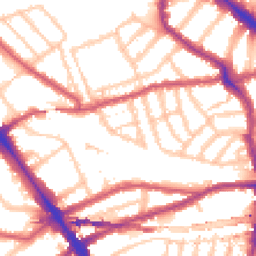 Daytime road noise heatmap for NW6 1QJ