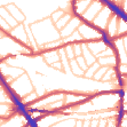 Daytime road noise heatmap for NW6 1QQ