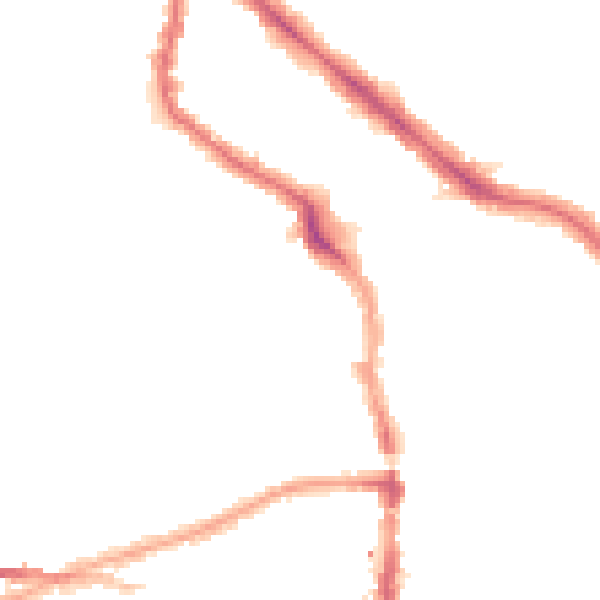 Night-time road noise heatmap for NW6 1QX