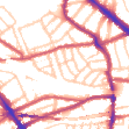 Daytime road noise heatmap for NW6 1TW
