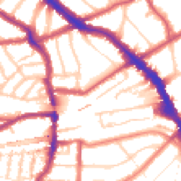 Daytime road noise heatmap for NW6 1XY