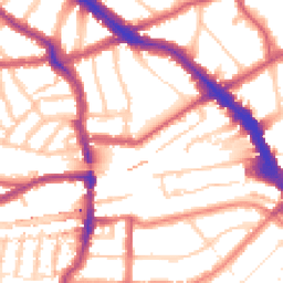 Daytime road noise heatmap for NW6 1XZ