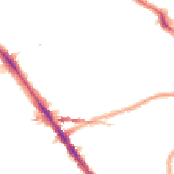 Night-time road noise heatmap for NW6 2BE