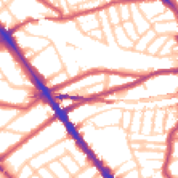 Daytime road noise heatmap for NW6 2DU