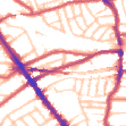 Daytime road noise heatmap for NW6 2DX