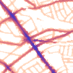 Daytime road noise heatmap for NW6 2EB