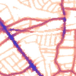 Daytime road noise heatmap for NW6 2HB