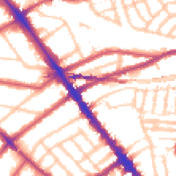 Daytime road noise heatmap for NW6 2HE