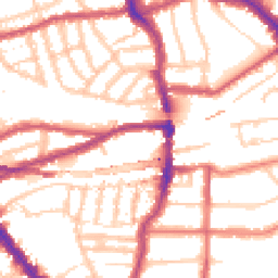 Daytime road noise heatmap for NW6 2NJ