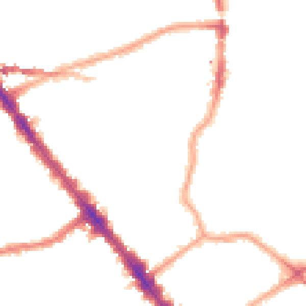 Night-time road noise heatmap for NW6 2NR